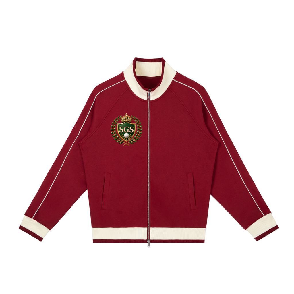 Color Block Raglan Sleeve Zip Track Jacket