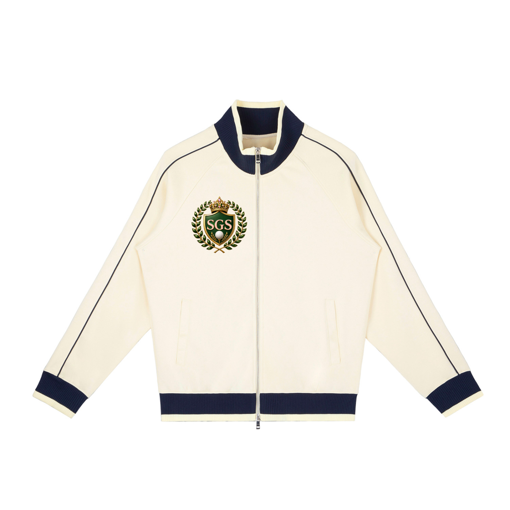 Color Block Raglan Sleeve Zip Track Jacket