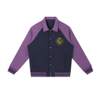 Contrast Raglan Sleeve Baseball Jacket