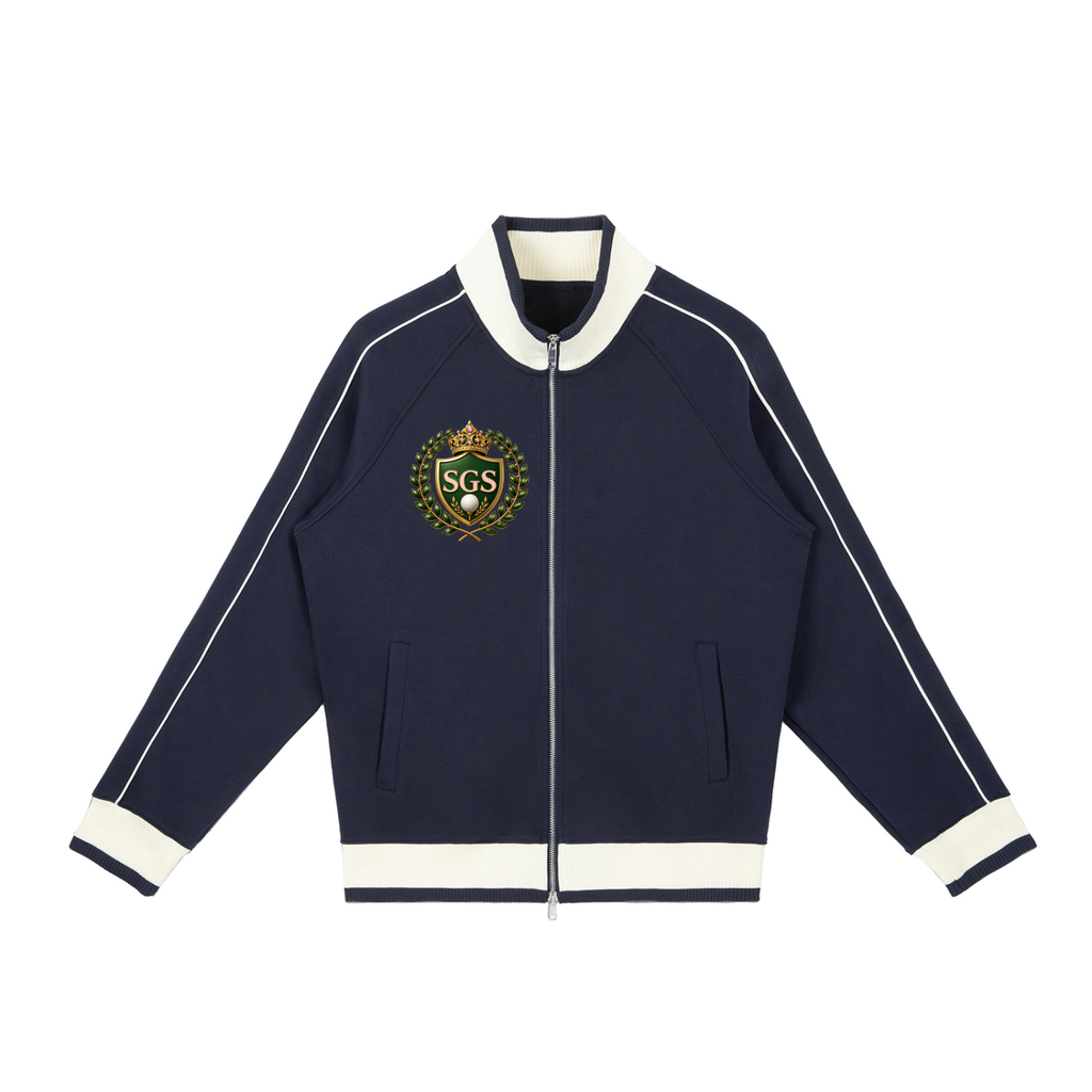 Color Block Raglan Sleeve Zip Track Jacket