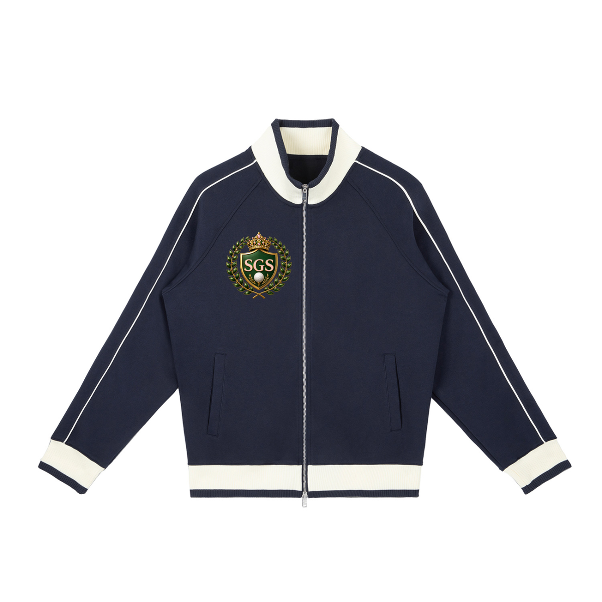 Color Block Raglan Sleeve Zip Track Jacket