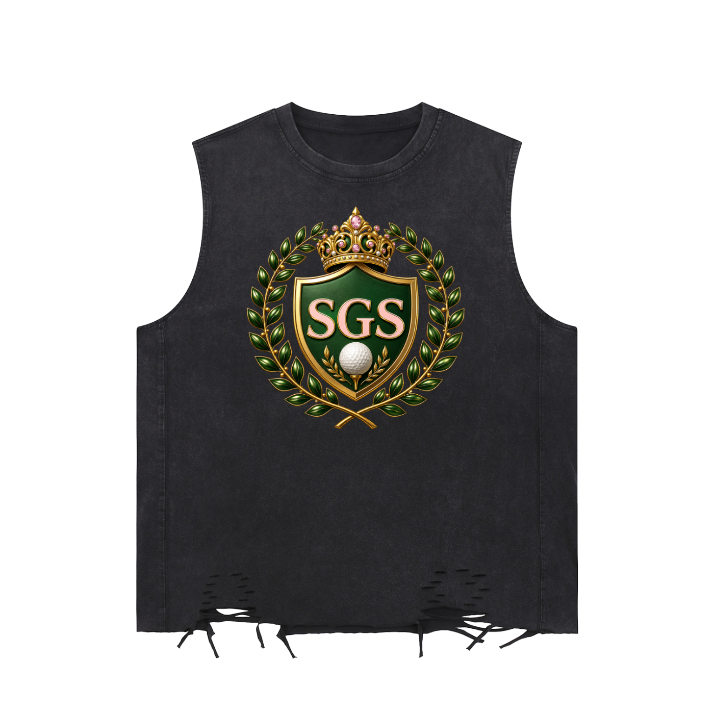 Snow Washed Raw-Hem Tank Top
