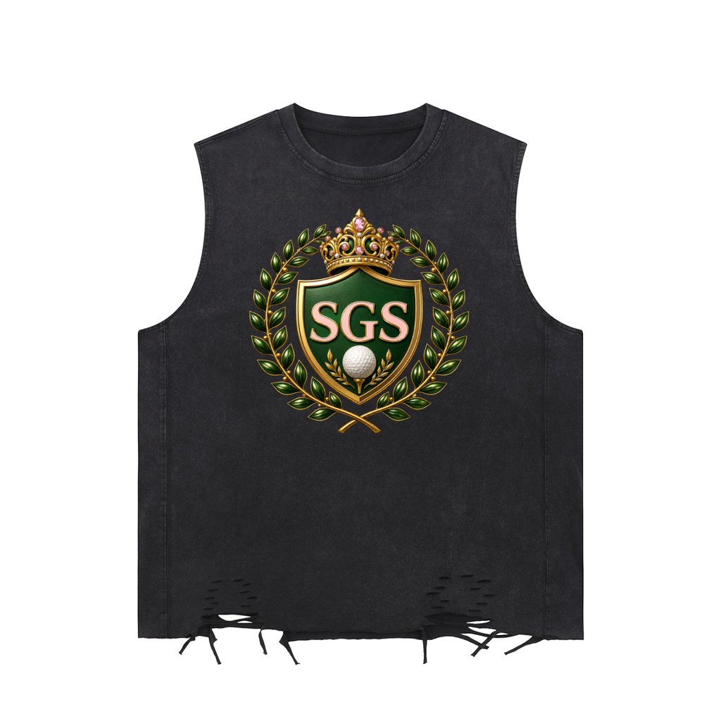 Snow Washed Raw-Hem Tank Top