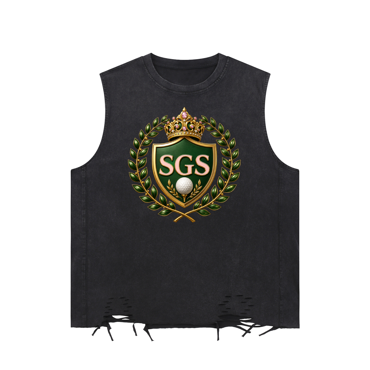 Snow Washed Raw-Hem Tank Top