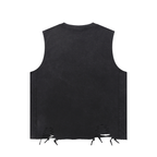 Snow Washed Raw-Hem Tank Top