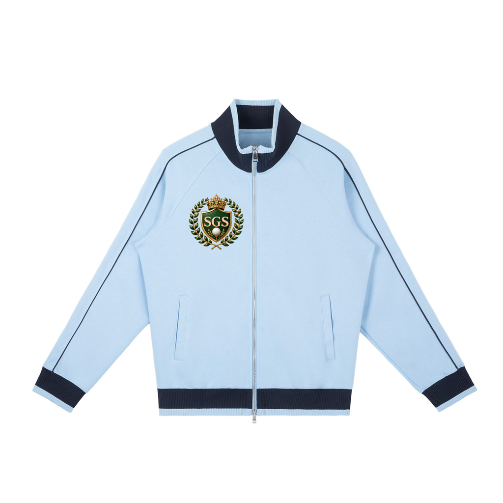 Color Block Raglan Sleeve Zip Track Jacket